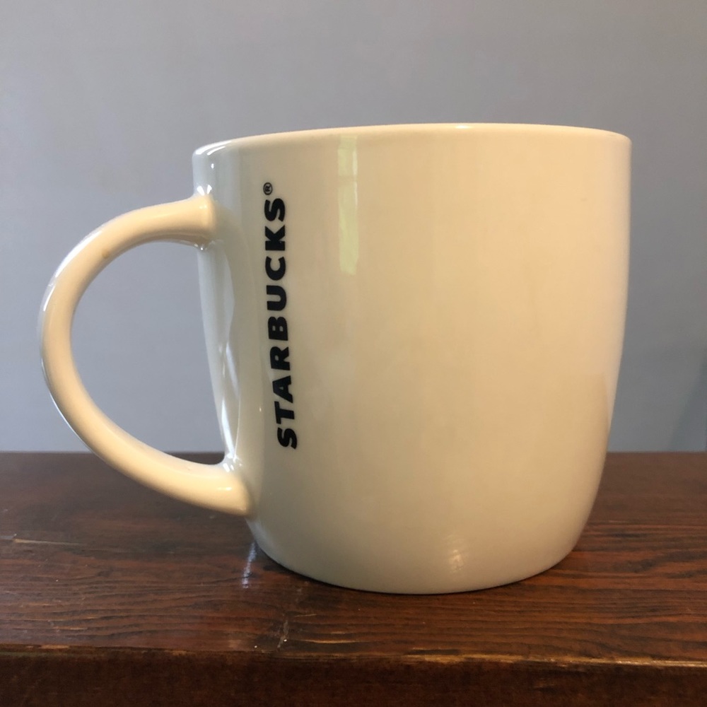 Starbucks 2017 Large Mermaid Logo White Ceramic Mug 14oz - Picture 2 of 3